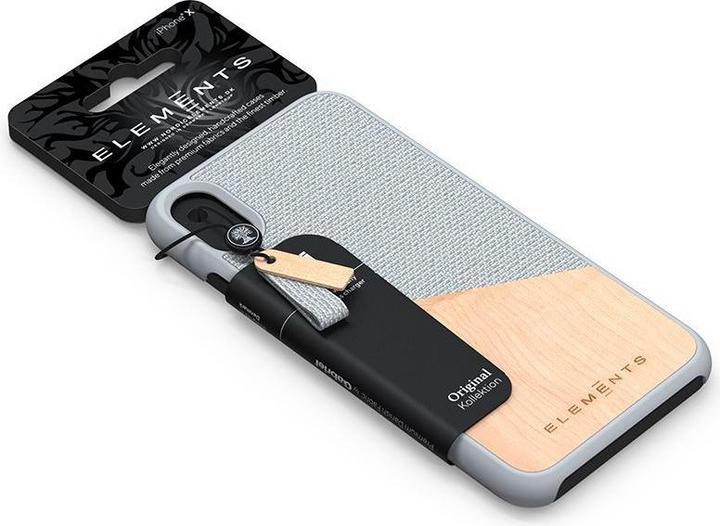 Image du produit Nordic Elements Hélium original - Étui pour Iphone Xs Max avec véritable bois d'érable (gris clair) (Apple iPhone XS Max)