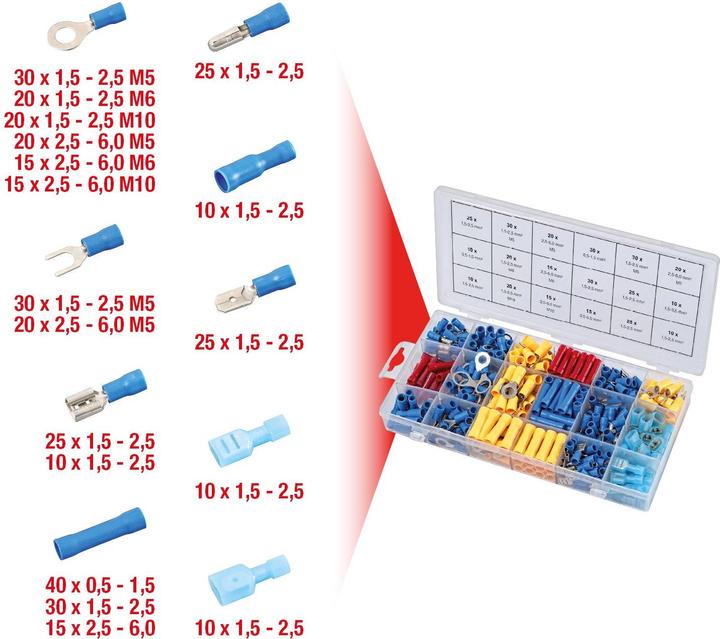 Image du produit KS Tools Assortiment de connecteurs à sertir, 360 pièces