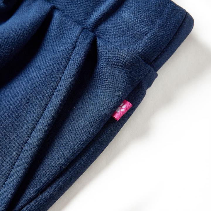 Image du produit VidaXL Pantalon enfant avec jambes larges Bleu marine 116,Matière : 65 (116)