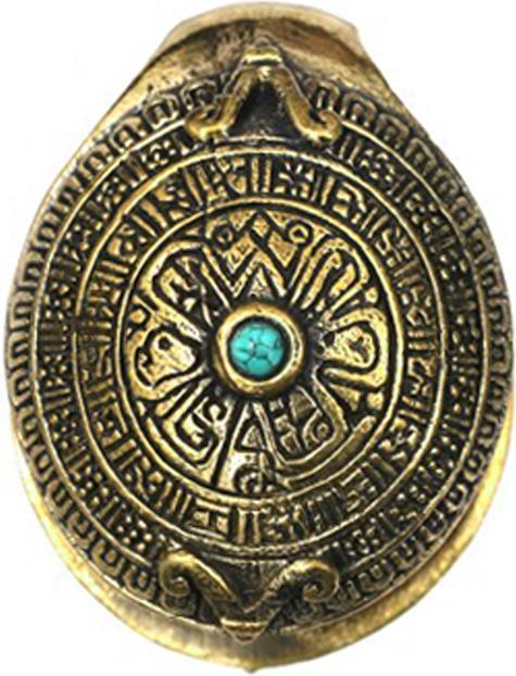 Actual product image Star Piercing Ohrgewicht Schlüsselloch vergoldet Kugel mit Onyx und Türkis Stein (Brass, Mineral)