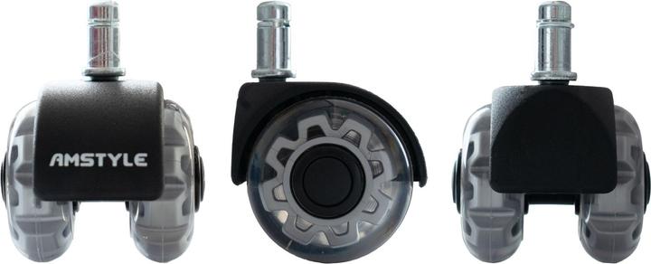 Actual product image FineBuy 5er Set Rollen Bürostuhl leise Schwerlastrollen leichtgängig Universalrollen