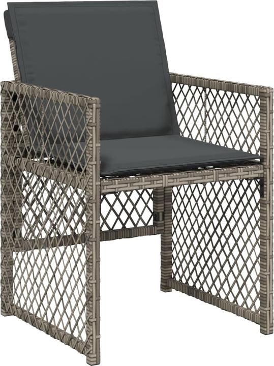 Produktbild VidaXL Gartenmöbel Essgruppe Gartengarnitur Sitzgruppe 13-tlg. Grau Poly Rattan (330 cm)