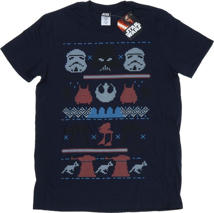 Star Wars Dark Side Fair Isle Christmas TShirt