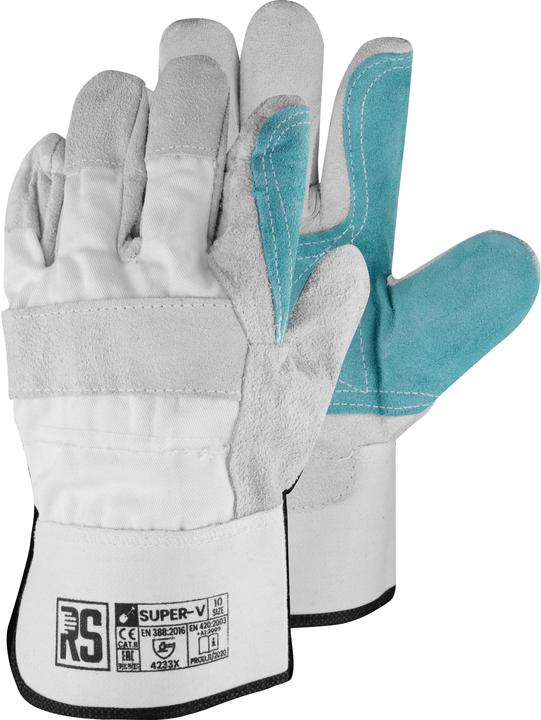 Actual product image RS Super V, cowhide leather, Docker work gloves, size 10 (10)
