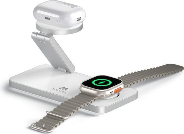 Misura MH11 3-in-1 Faltbare Kabellose Ladestation - WHITE (35 W)
