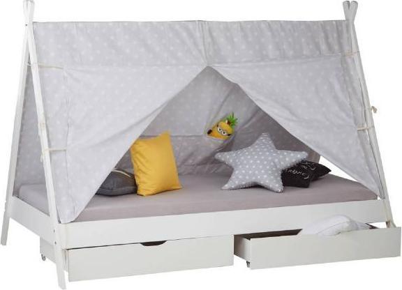 Actual product image Homestyle4u TIPI cot with bed drawers (90 x 200 cm)