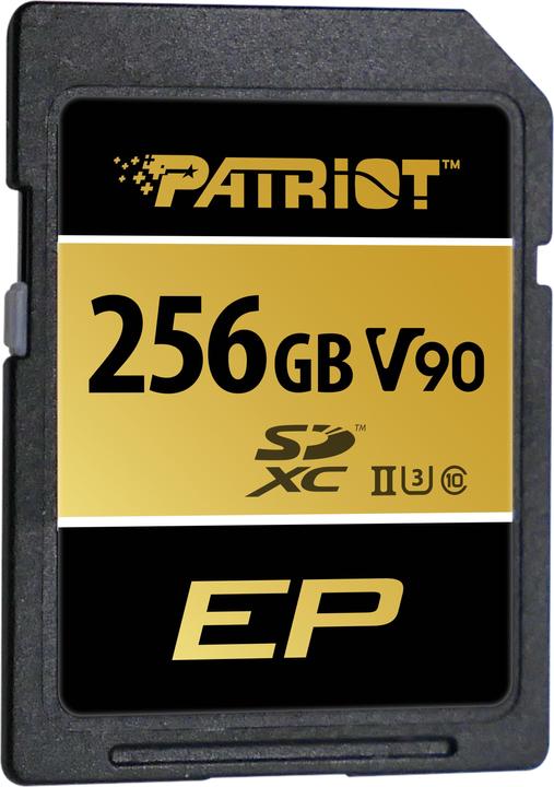 Actual product image Patriot EP SDXC 256 GB Class 10 UHS-II U3 V90 (256 GB, SDXC, U3, UHS-II)