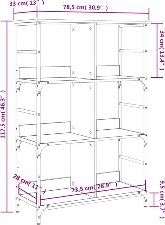 Actual product image VidaXL Georgetta (78.5 x 33 x 153 cm)