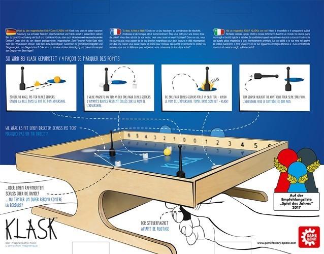 Actual product image Game Factory Klask (international version) (German, French, Italian)