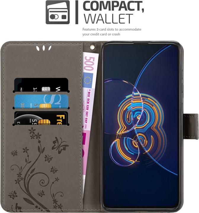 Produktbild Cadorabo Flower Book Hülle (Asus Zenfone 8 Flip)
