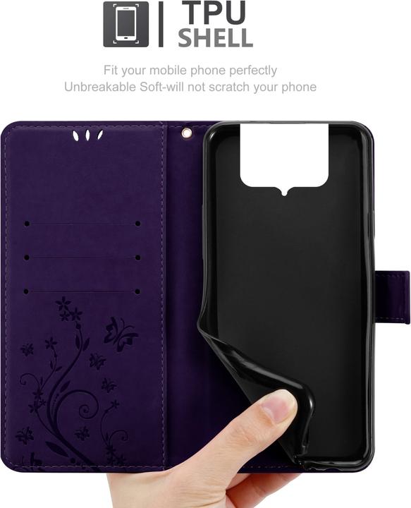 Actual product image Cadorabo Case Flower Book (Asus Zenfone 8 Flip)