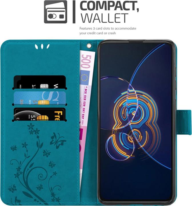 Produktbild Cadorabo Flower Book Hülle (Asus Zenfone 8 Flip)