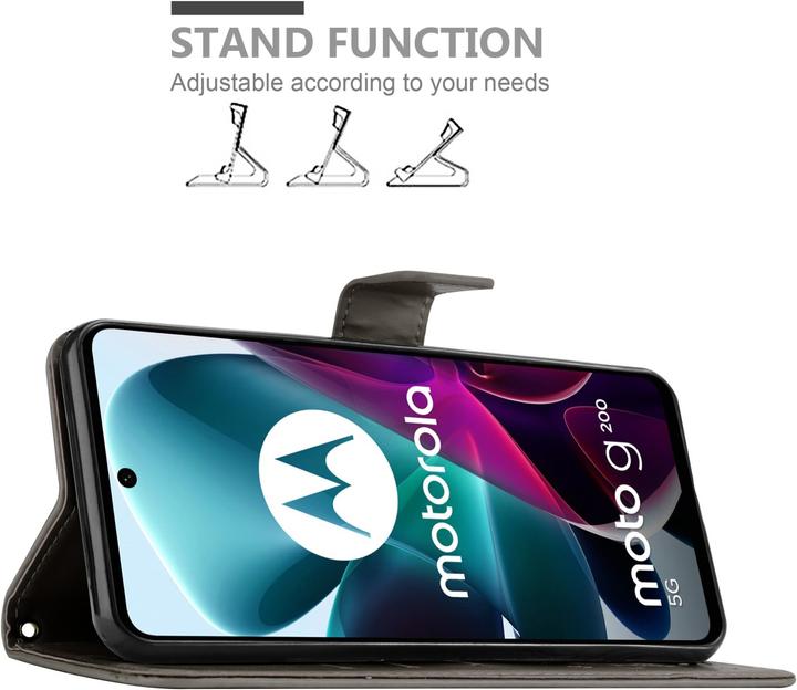Immagine prodotto Cadorabo Custodia Flower Book (Motorola Moto G200 5G)