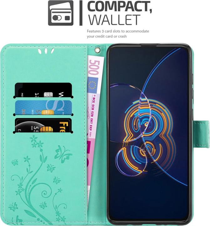 Actual product image Cadorabo Case Flower Book (Asus Zenfone 8 Flip)