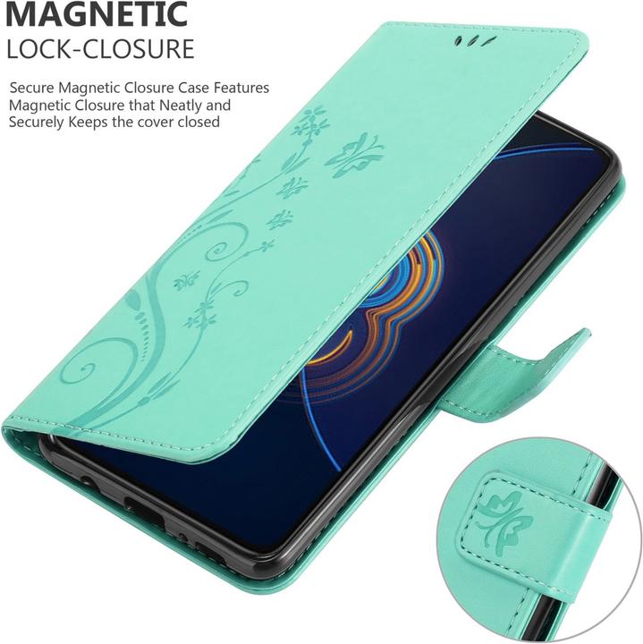 Actual product image Cadorabo Case Flower Book (Asus Zenfone 8 Flip)
