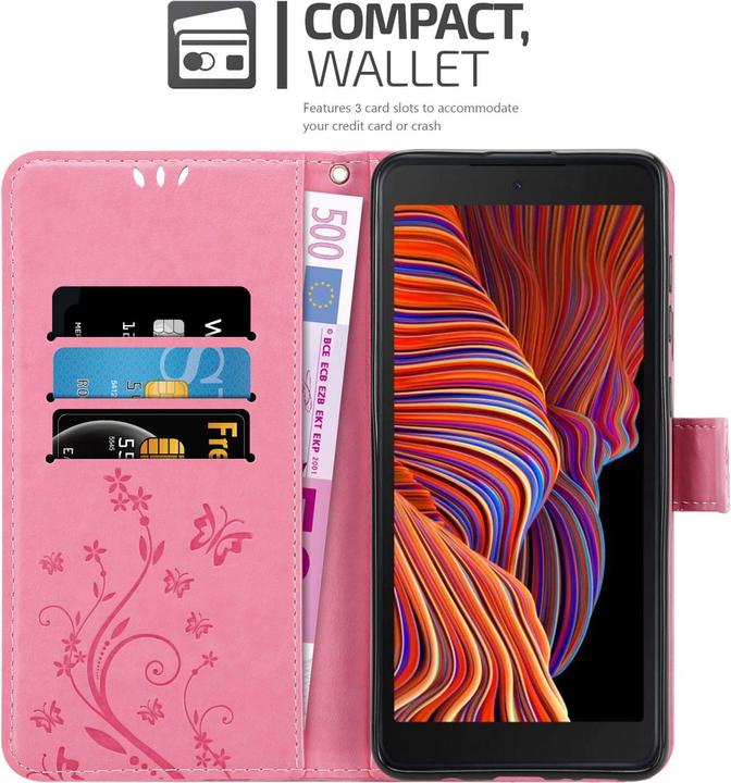 Actual product image Cadorabo Case Flower Book (Samsung Galaxy Xcover 5)