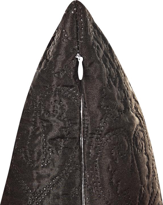 Produktbild Beliani Tagesdecken Set mit Kissen Prägemuster 3-teilig braun 140 x 210 cm RAYEN (140 x 210 cm)