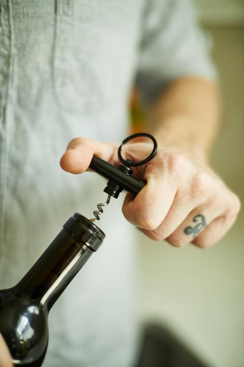 Actual product image Gentlemen's Hardware Mini Keychain Corkscrew