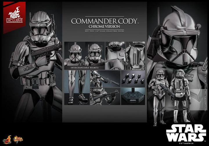 Produktbild Hot Toys Star Wars Movie Masterpiece Actionfigur 1/6 Commander Cody (Chrome Version) Exclusive 30 cm