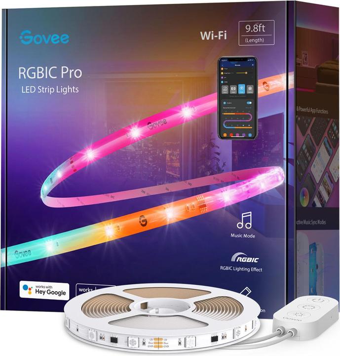 Produktbild Govee RGBIC LED Strip Light (RGBIC, 300 cm, Indoor)