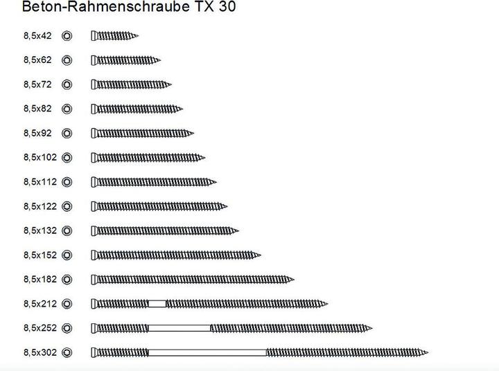 Actual product image OK-Line Rahmenschrauben TX30 Zylinderkopf 7,5x92 (100 Screws per piece)