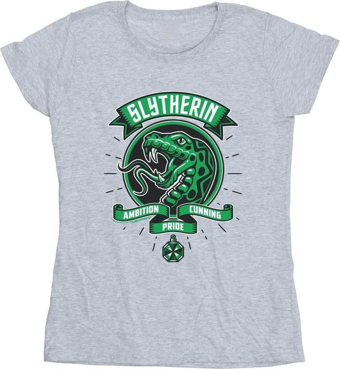 Actual product image Womens/Ladies Slytherin Toon Crest Cotton T-Shirt (XXL)