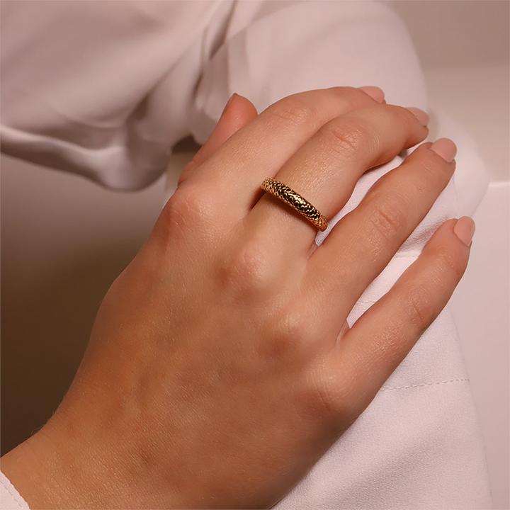 Image du produit Ti Sento Milano Bague motif serpent bicolore plaqué or jaune 12164SY (54, Argent 925)