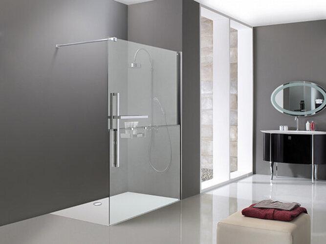 Produktbild Hüppe Duplo pure Walk-In 4-Eck Seitenwand 1teilig, Breite:120cm, Rechtsbefestigung (201 cm, 111 cm, 22 cm)