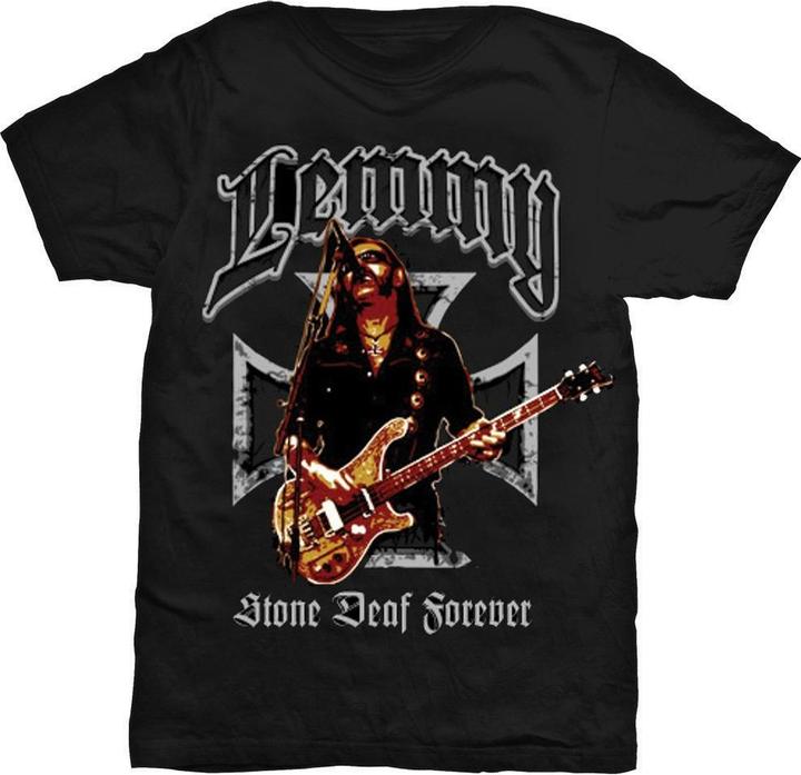 Produktbild Lemmy Iron Cross Stone Deaf Forever TShirt (S)