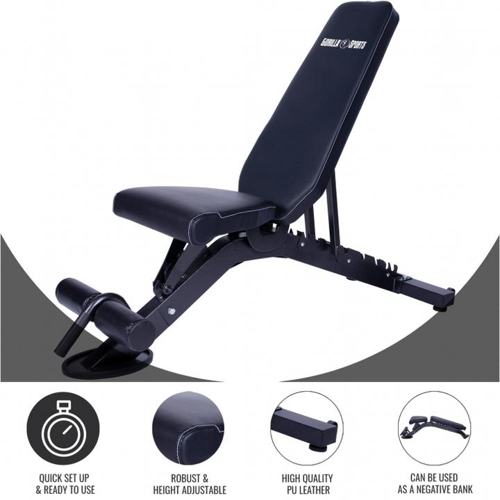 Image du produit Gorilla Sports Banc de musculation réglable