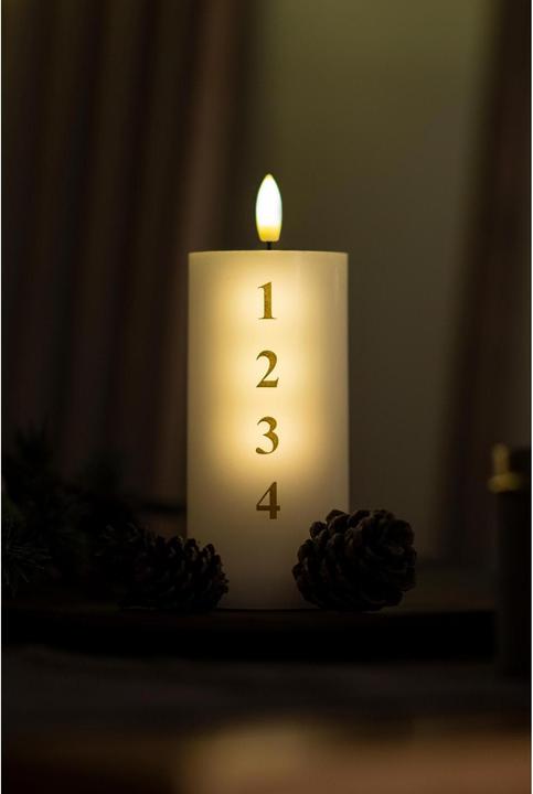 Produktbild Sirius LED-Kerze Sille Advent, 7 cm x 150 mm, Weiss (1 x)