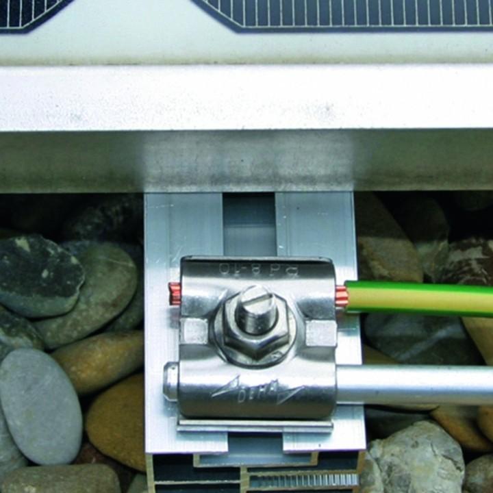 Image du produit Dehn UEK 8.10 AQ4 50 HKSM10 V2A Collier de mât en acier inoxydable - Serre-joint (Collier de mât, acier (10 mm)