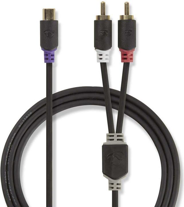 Produktbild Nedis Subwoofer-Kabel 2 x Cinch-Stecker - Cinch-Buchse 0,2 m (0.20 m, Cinch)