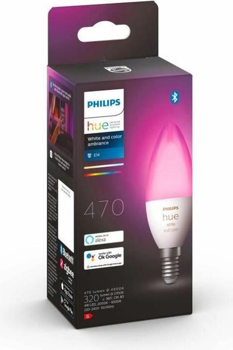 Produktbild Philips Hue White & Color BT (E14, 5.30 W, 470 lm, 1 x, G)