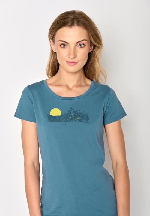 Produktbild Greenbomb Women's Animal Sloth Waves Loves T-Shirt (L)