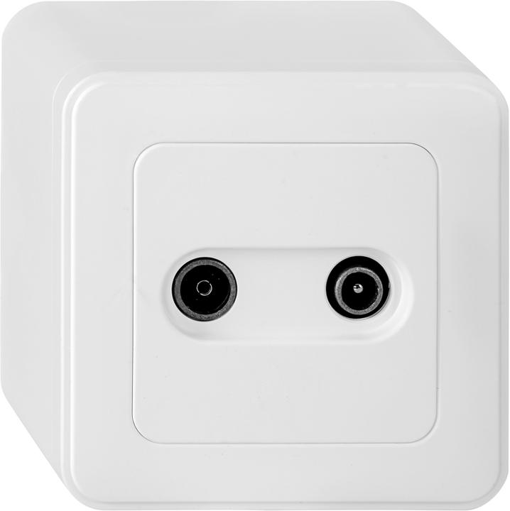 Actual product image Mica AP aerial socket R/TV white with resistor