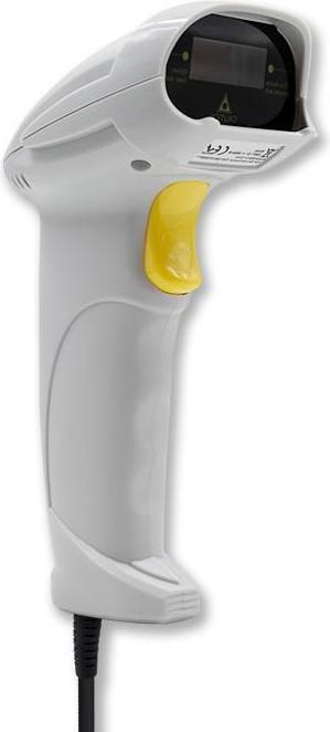 Actual product image Qoltec 1D Laser Barcode Scanner | USB | White (1D barcodes)