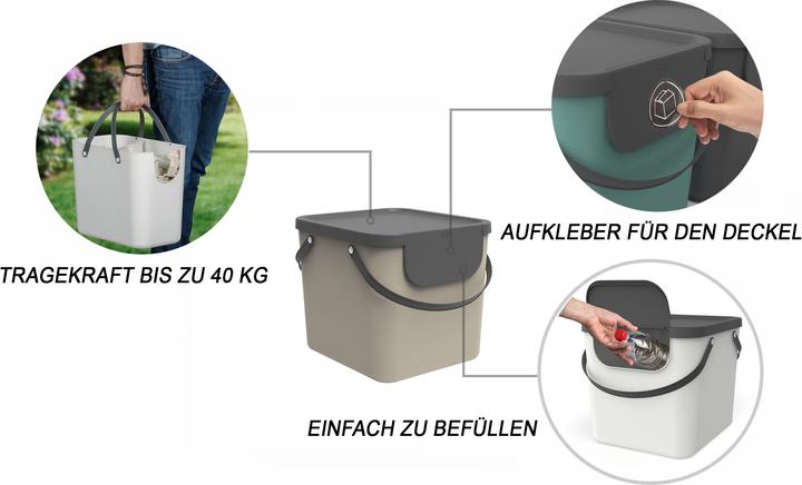 Produktbild Rotho Sortierkorb Albula 40L Cappuccino (40 l)
