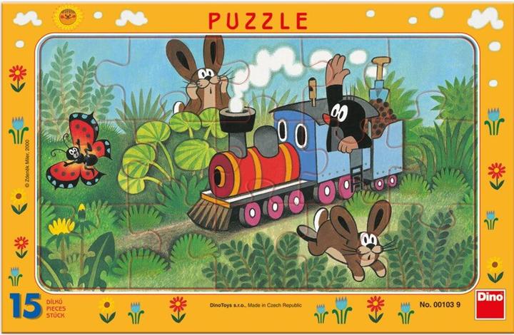 Produktbild Dino Puzzle Maulwurf und Lokomotive 15 Teile (15 Teile)