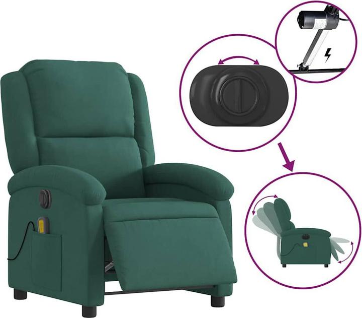 Produktbild VidaXL Massagesessel Elektrisch Samt