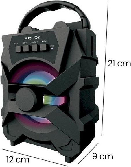 Produktbild Proda Xunshen Portable Wireless Bluetooth Speaker FM Radio + Micro SD (4 h, Stromversorgung über USB)