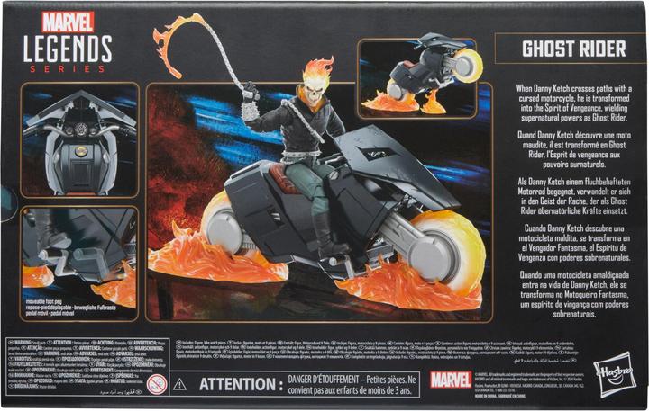 Actual product image Hasbro Marvel 85th Anniversary Marvel Legends action figure with vehicle Ghost Rider 15 cm