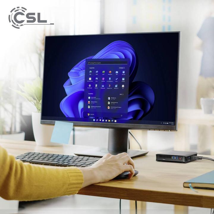 Produktbild CSL Narrow Box Ultra HD Compact v5 (Intel Celeron N5100, 4 GB, 1000 GB, Intel UHD Graphics)