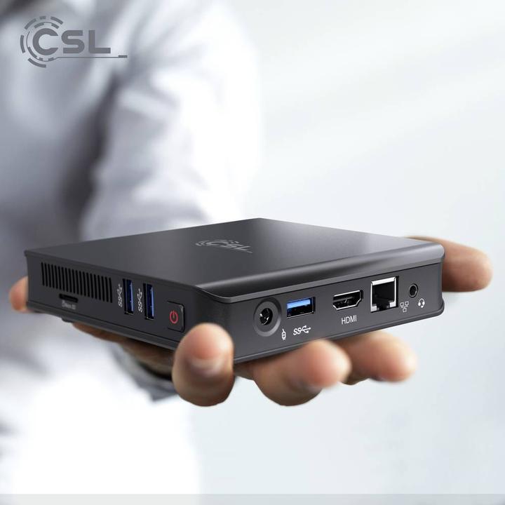 Produktbild CSL Mini PC Narrow Box Ultra HD Compact v5 (Intel Celeron N5100, 4 GB, 512 GB, Intel UHD Graphics)