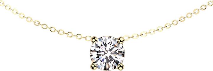 Actual product image Star Piercing Kette vergoldet Anhänger runder Kristall silber (without brass, Surgical steel 316L)