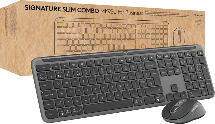 Produktbild Logitech Sgn Slim Combo Mk950 Business (Eng. Int., Kabellos)