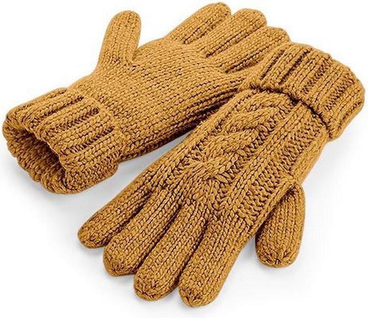 Actual product image Beechfield Cable knit gloves mottled (S, M)