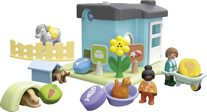 Immagine prodotto Playmobil Pensione per animali con distributore di cibo (71690, Playmobil 1.2.3)
