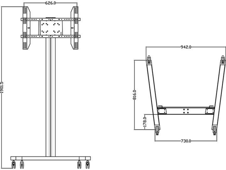 Produktbild Multibrackets M Display Stand 180 Single Black (Gerätespezifisch, 63", 50 kg)