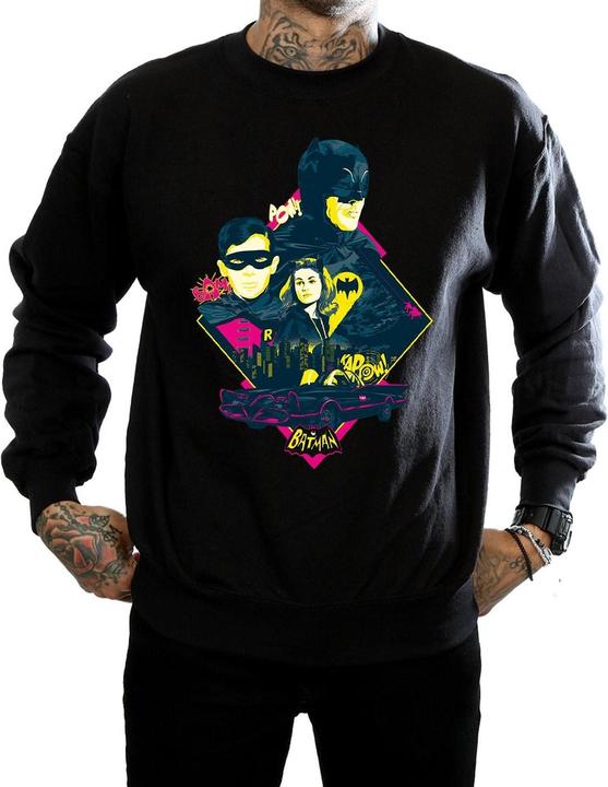Immagine prodotto Felpa uomo Batman Serie TV in cotone con personaggi Pop Art (L)